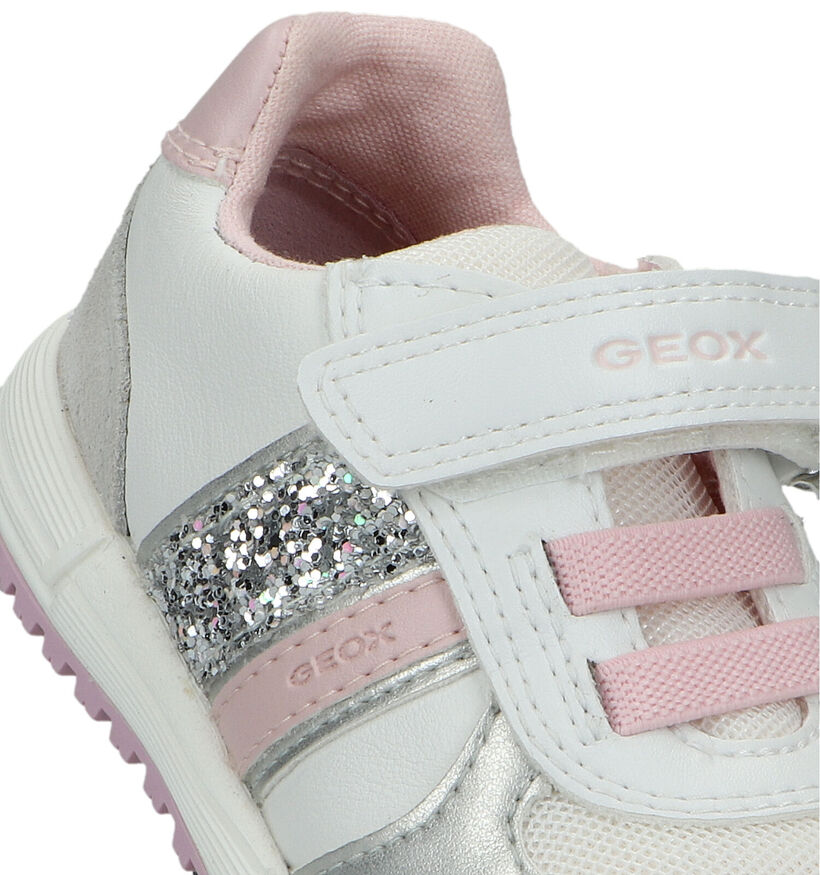 Geox Alben Witte Velcroschoenen in daim (326580)