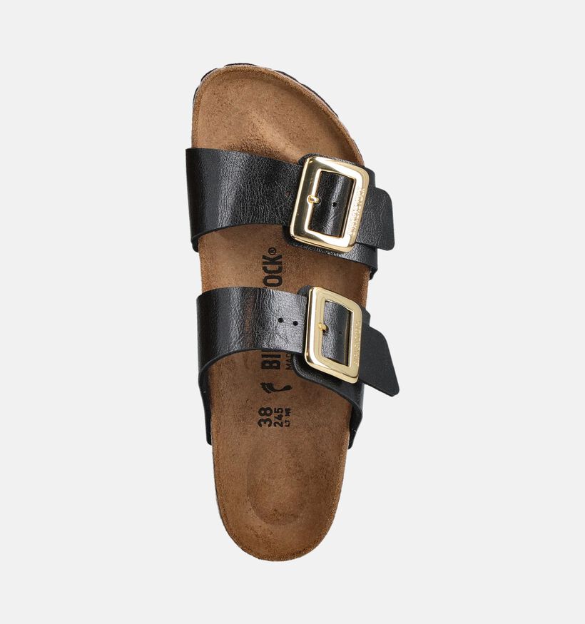 Birkenstock Sydney Cushion Buckle Zwarte Slippers voor dames (360264)