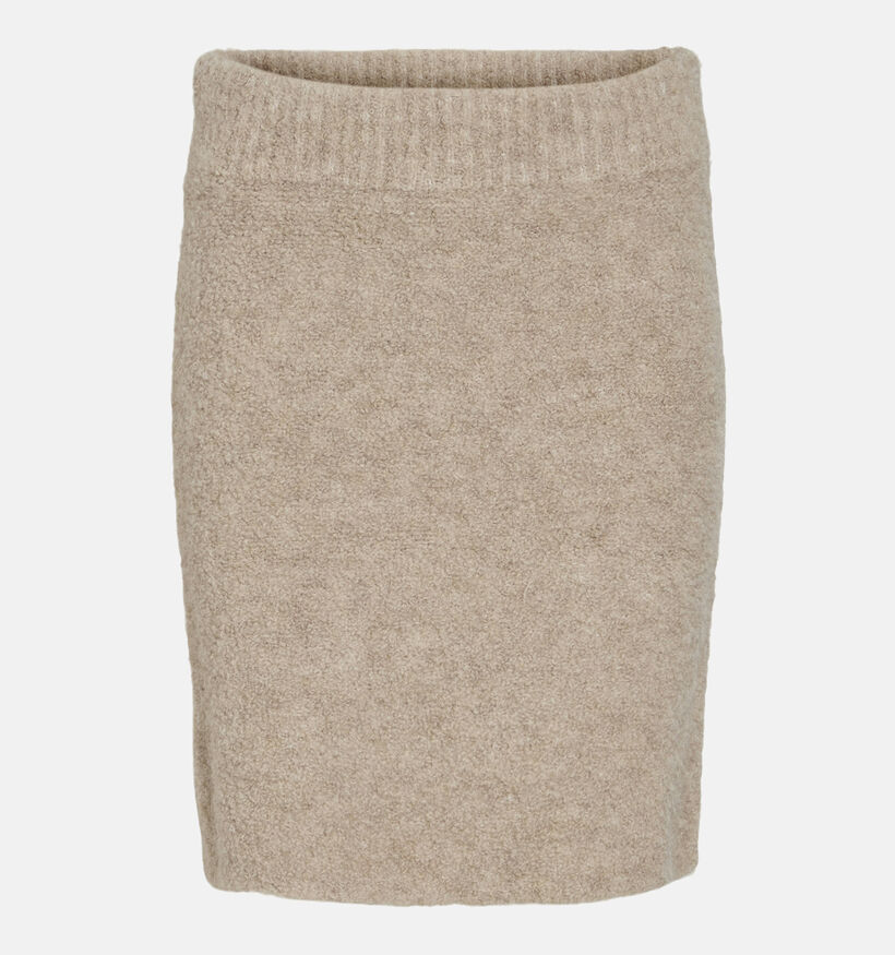 Vila Abby Jupe tricotée courte en beige pour femmes (349438)