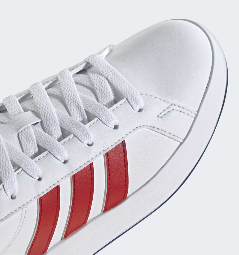 adidas Grand Court 3.0 Witte/Rode Sneakers voor jongens (375391)