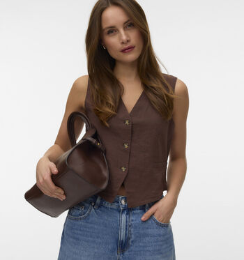 Vero Moda Vesten Bruin