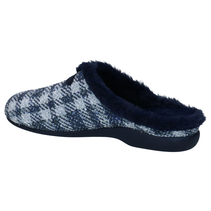 River Woods Pantoufles ouvertes en Bleu en textile (281926)