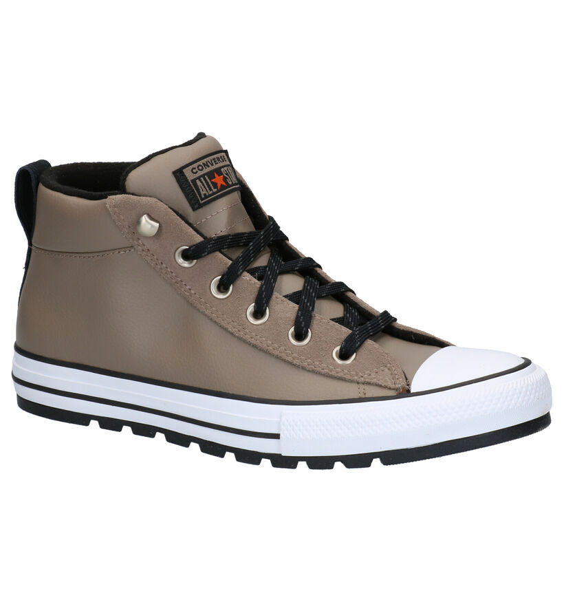 Converse Chuck Taylor AS Street Taupe Sneakers in leer (263447)