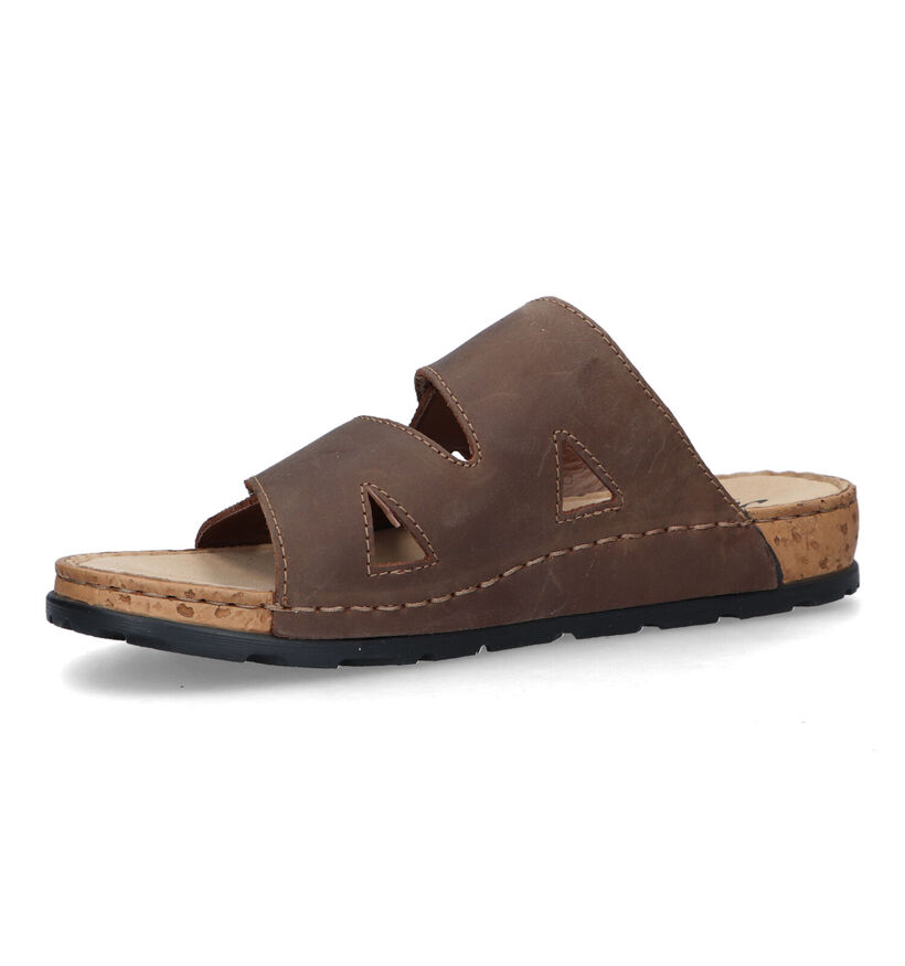 Rieker Nu-pieds casual en Cognac pour hommes (354825)