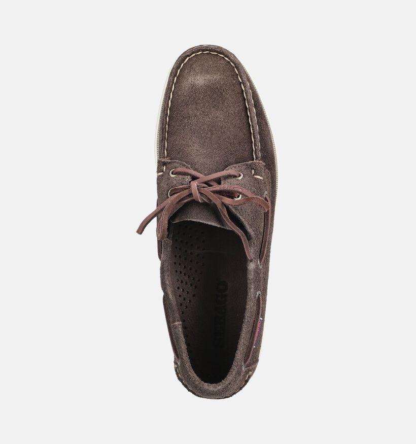 Sebago Dockside Portland Flesh Out Donkerbruine Bootschoenen voor heren (377069)