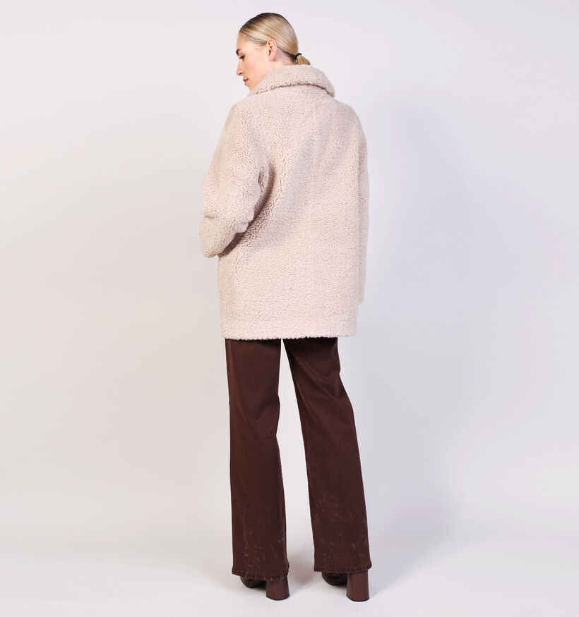 Minus Alda Faux Fur Beige Bodywarmer voor dames (359847)