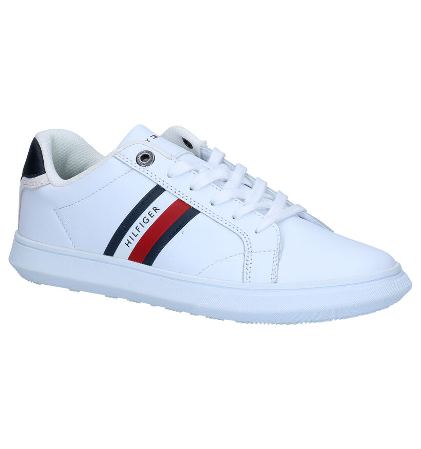 Tommy Hilfiger Essential Leather Cupsole Baskets en Blanc en cuir (279958)