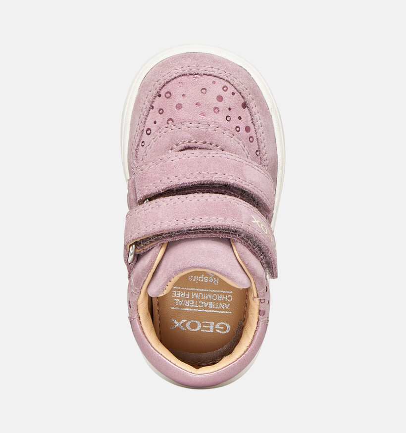Geox Biglia Girl Baskets montantes en Rose pour filles (377729) - pour semelles orthop&eacute;diques