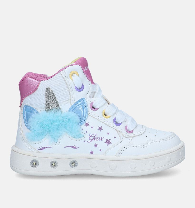 Geox Skylin Baskets avec des lumières en Noir pour filles (329951) - pour semelles orthopédiques
