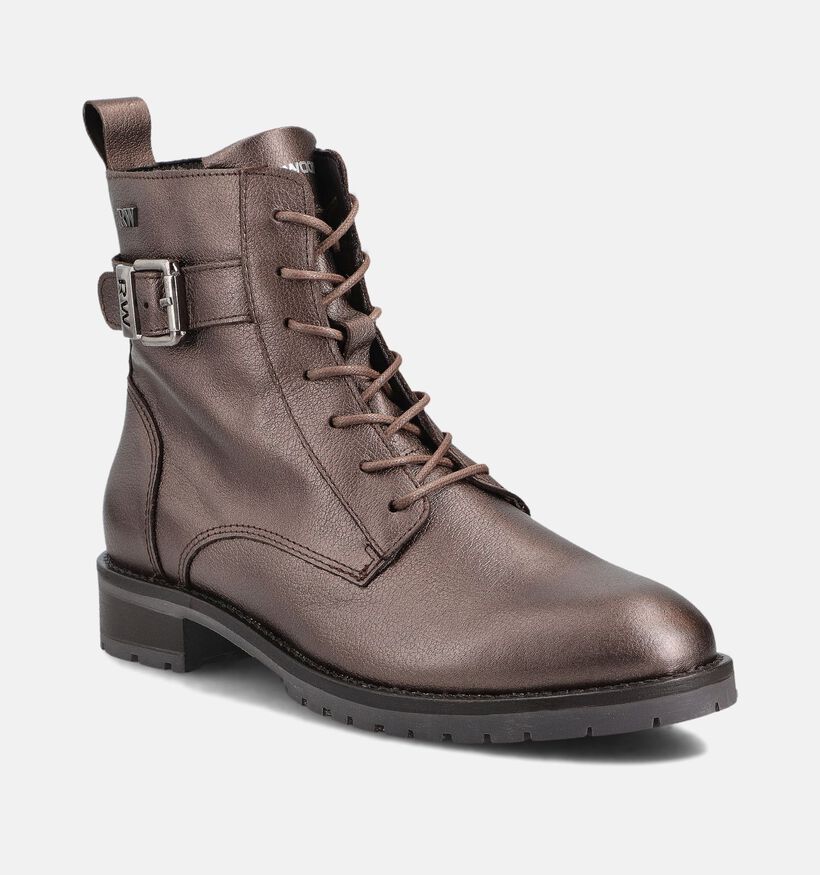 River Woods Boots à lacets en Taupe pour femmes (363694)