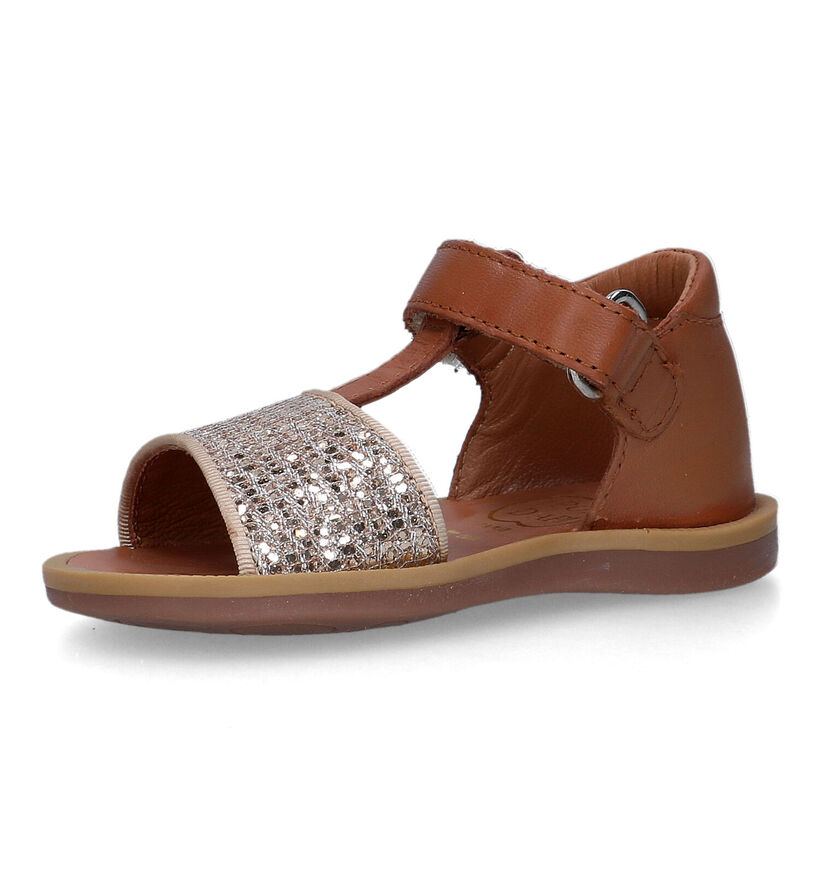 Pom d'Api Poppy Tao Easy Sandales en Cognac pour filles (322881)