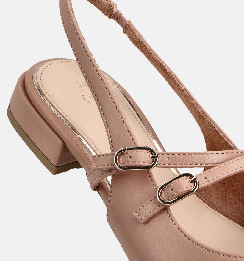 Marco Tozzi Ballerines Slingback en Beige fonc&eacute; pour femmes (367958)