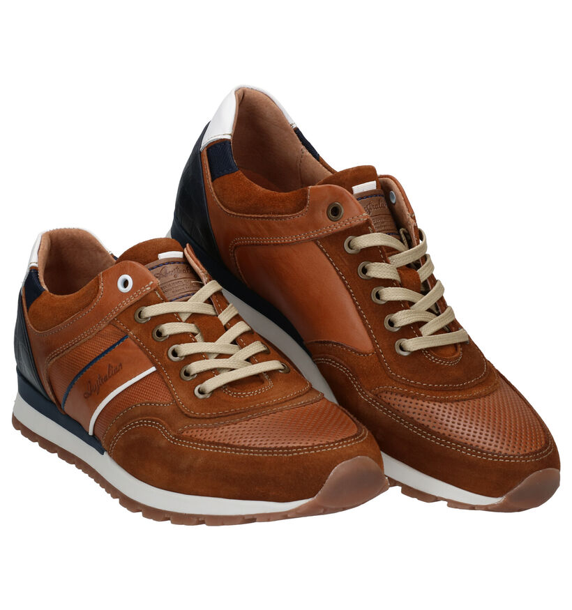 Australian Navarone Chaussures à lacets en Cognac en cuir (296009)