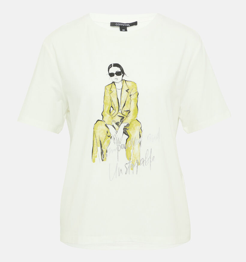 comma Witte T-shirt voor dames (356975)