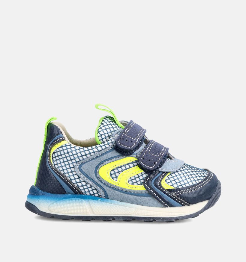 Falcotto Sulko VL Baskets en Bleu/Jaune pour gar&ccedil;ons (380200) - pour semelles orthop&eacute;diques