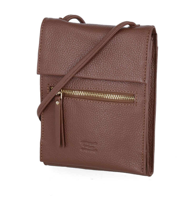 Crinkles Sac porté croisé en Camel pour femmes (342316)