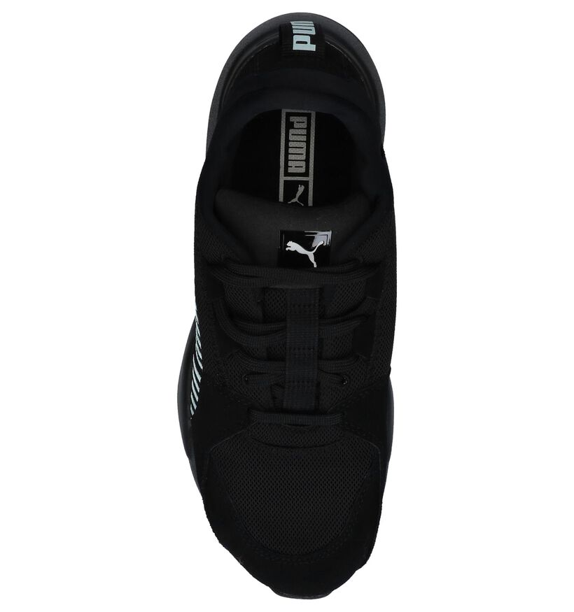 Zwarte Sneakers Puma Zeta Suede in stof (239360)