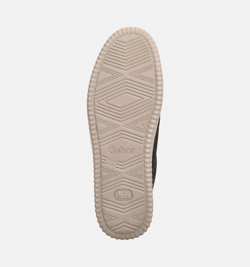 Gabor Donkerbruine Sneakers voor dames (380042) - geschikt voor steunzolen