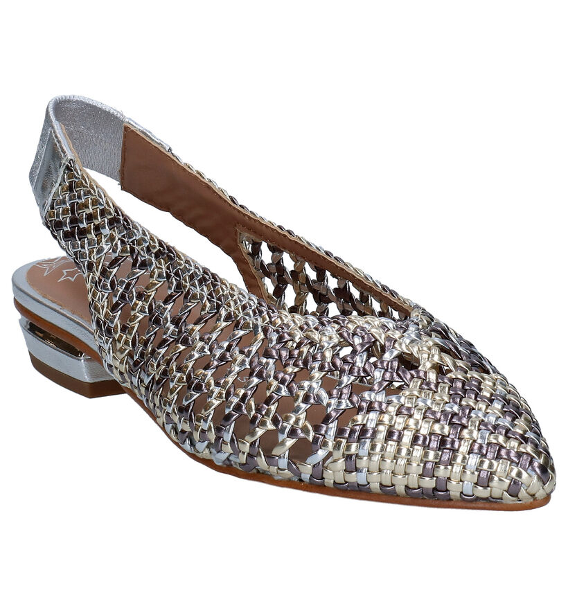 Pedro Miralles Escarpins slingback en Or en cuir (273088)