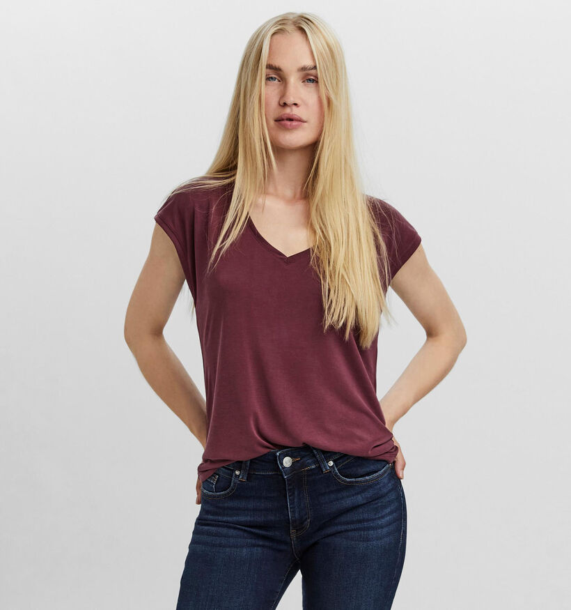 Vero Moda Filli SS T-shirt en Bleu (323812)