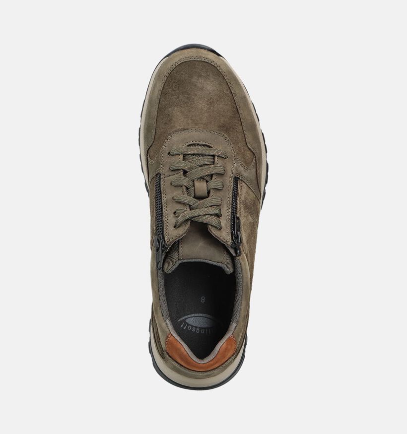 Pius Gabor Groene Lage Schoenen voor heren (363667) - geschikt voor steunzolen