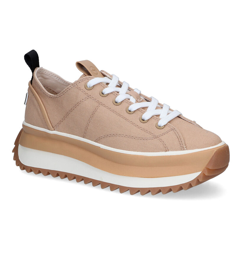 Tamaris Touch it Beige Sneakers voor dames (302778) - geschikt voor steunzolen