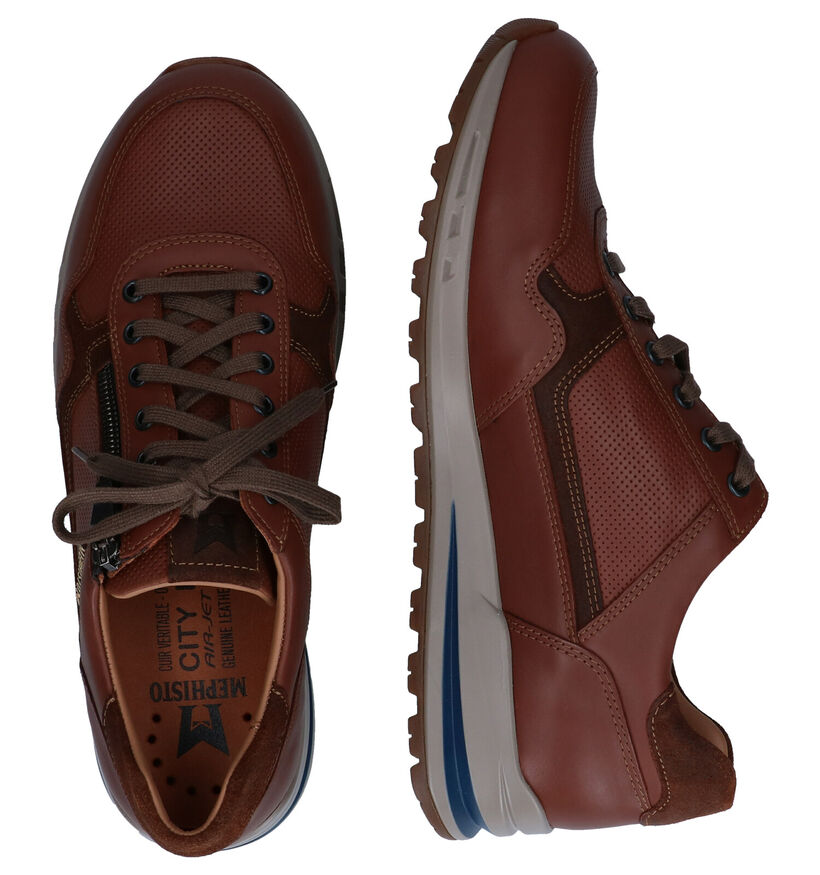 Mephisto Bradley Randy Cognac Veterschoenen voor heren (354624) - geschikt voor steunzolen