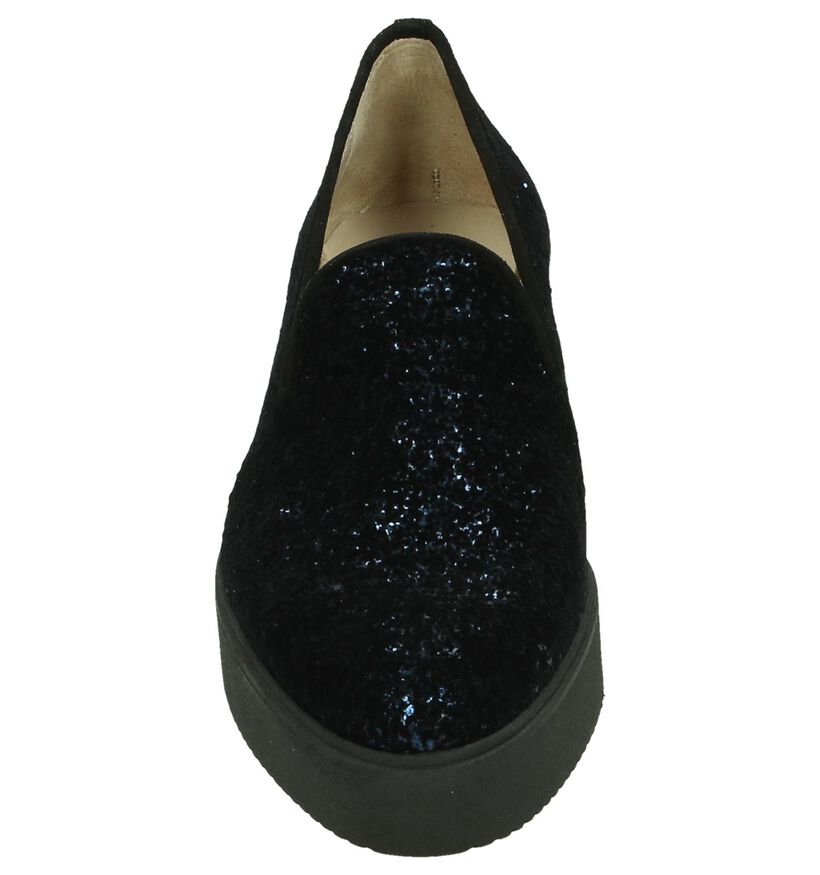Unisa Caldo Blauwe Instappers in stof (186220)
