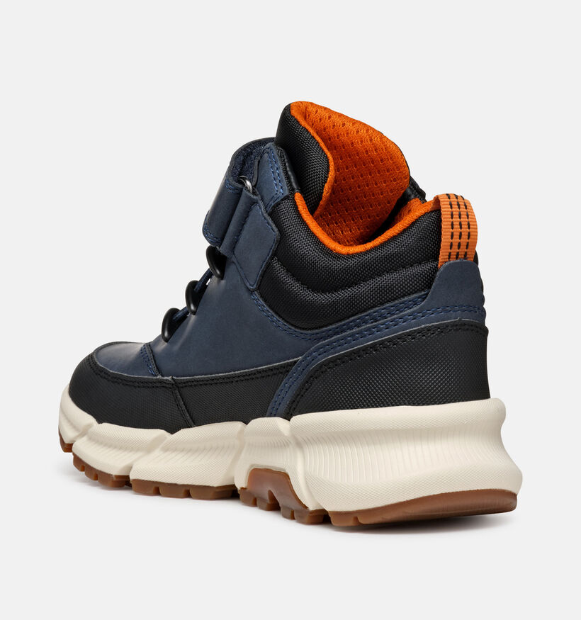 Geox Flexyper Baskets montantes en Bleu fonc&eacute; pour gar&ccedil;ons (377719) - pour semelles orthop&eacute;diques