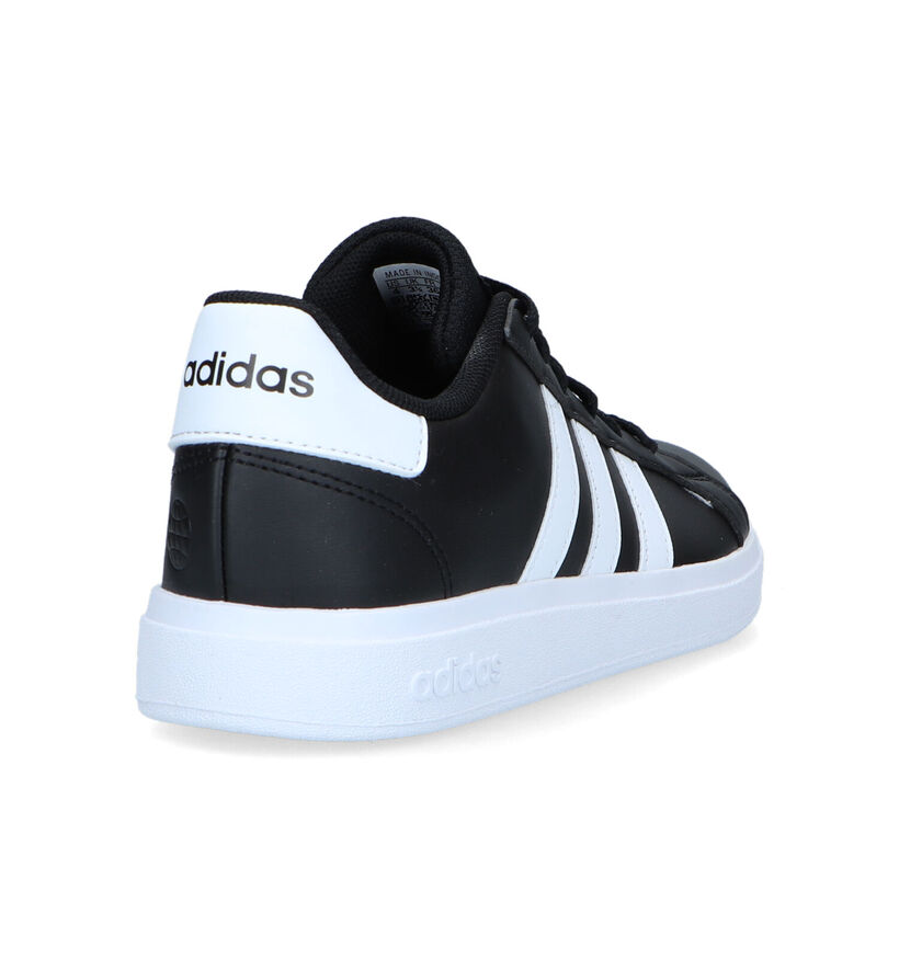 adidas Grand Court 2.0 Zwarte Sneakers in kunstleer (324110)