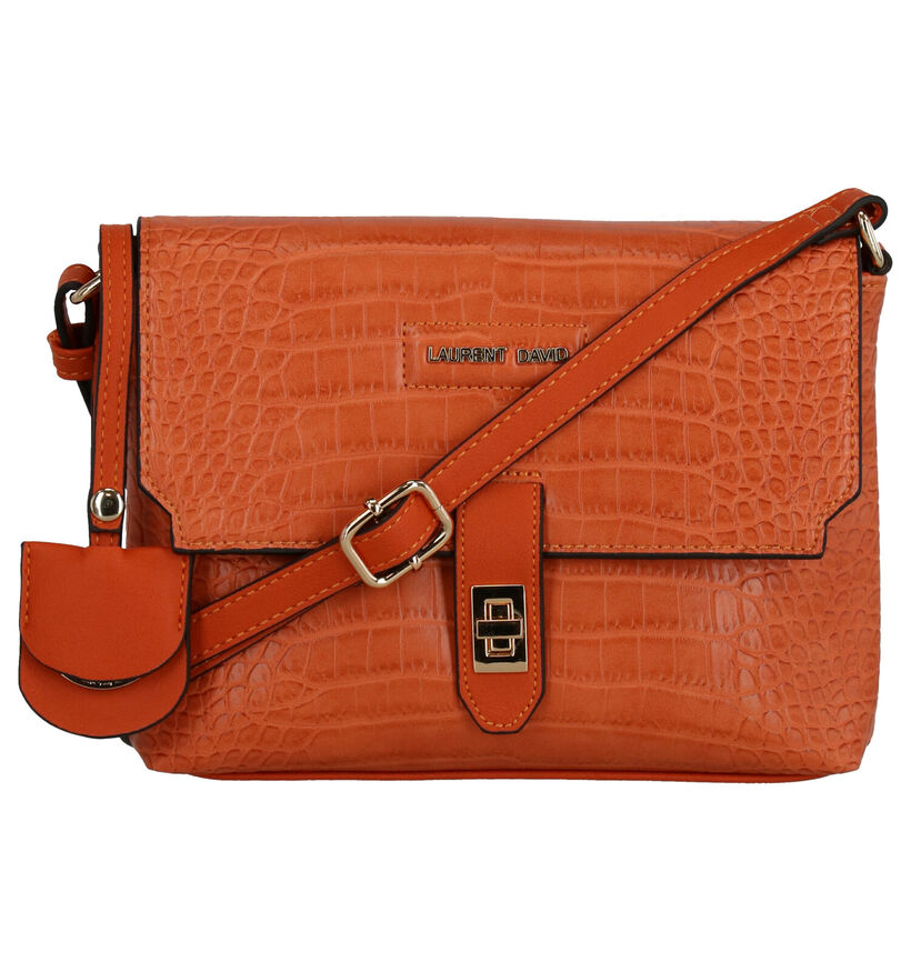 Laurent David Emma Oranje Crossbody Tas in kunstleer (272011)