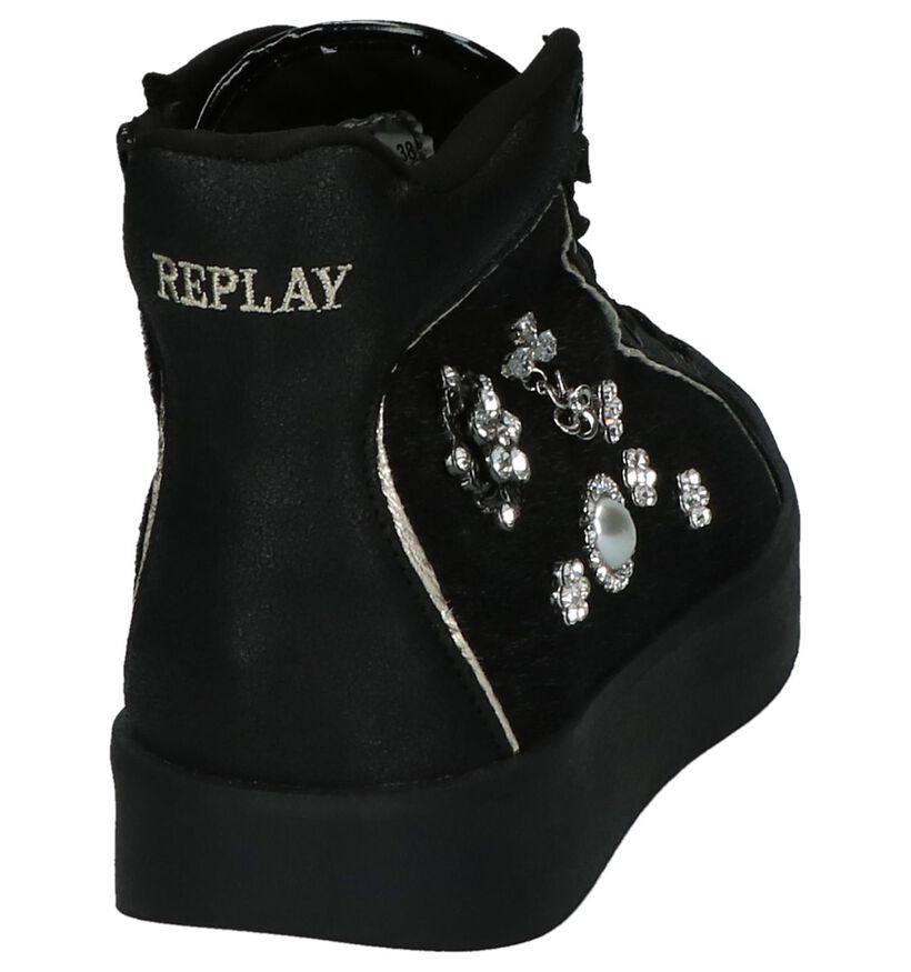 Zwarte Replay Affair Sneakers in kunstleer (202312)