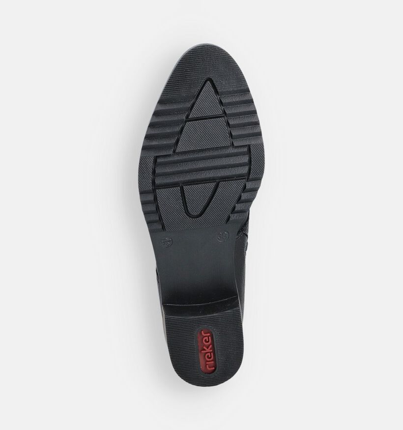 Rieker Zwarte Enkellaarsjes met veters Rieker Zwarte Veterlaarzen voor dames (363530)