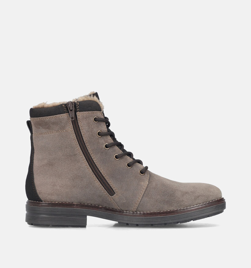 Rieker RiekerTEX Taupe Veterboots met Warme Voering voor heren (379833) - geschikt voor steunzolen