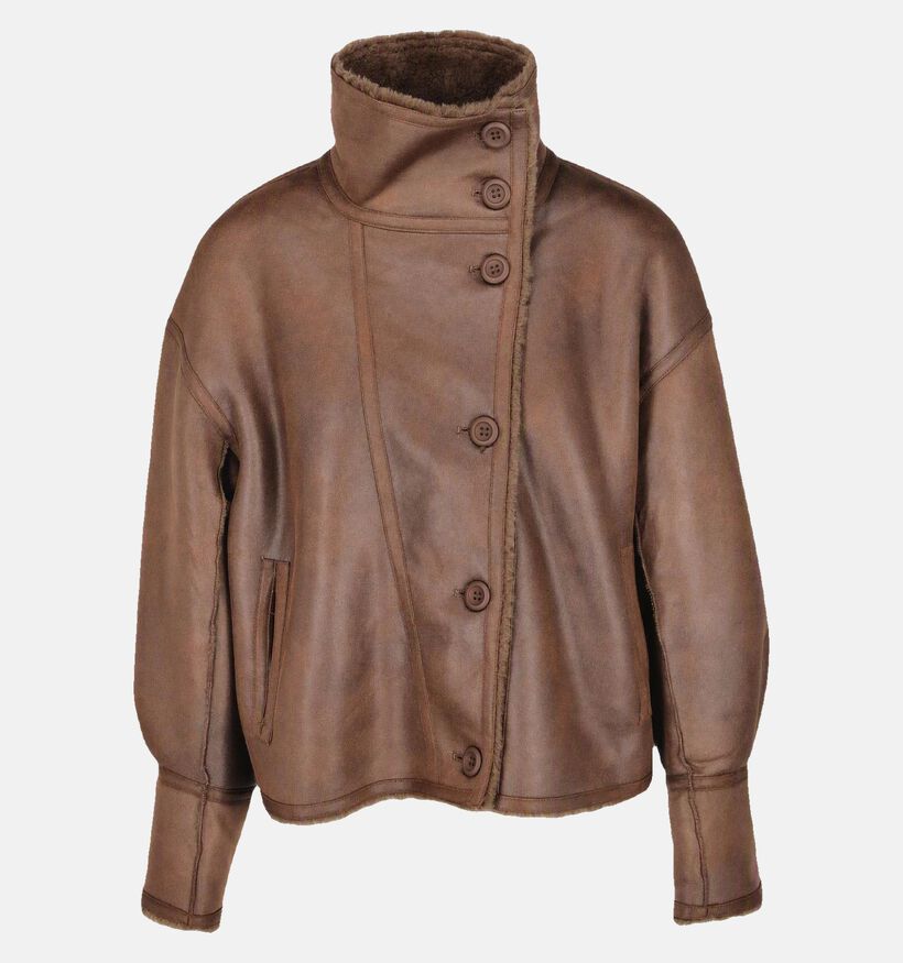 Orfeo Maegan Donkerbruine Korte Jas voor dames (381654)