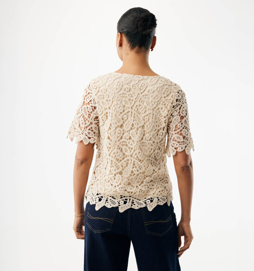 Mexx Crochet Blouse en Beige pour femmes (368562)