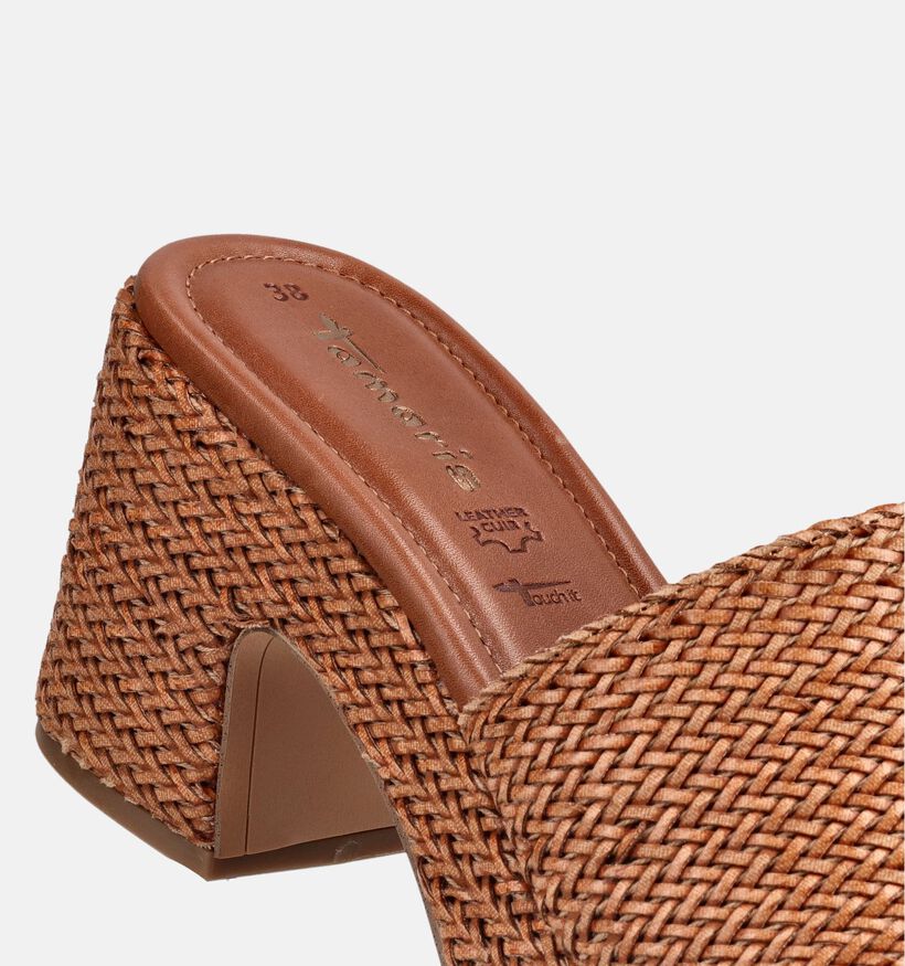 Tamaris Bruine Slippers met Gevlochten Hak voor dames (371720)