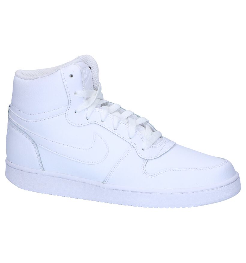 Zwarte Sneakers Nike Ebernon Mid in kunstleer (250336)