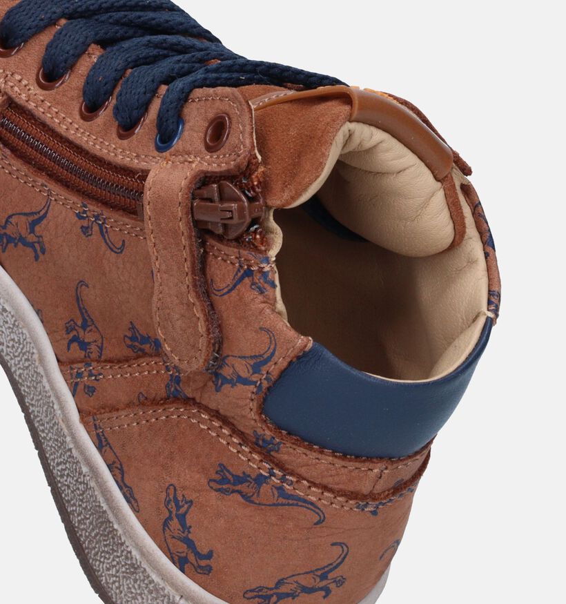 STONES and BONES Licon Cognac Bottines met dino's voor jongens (345966) - geschikt voor steunzolen