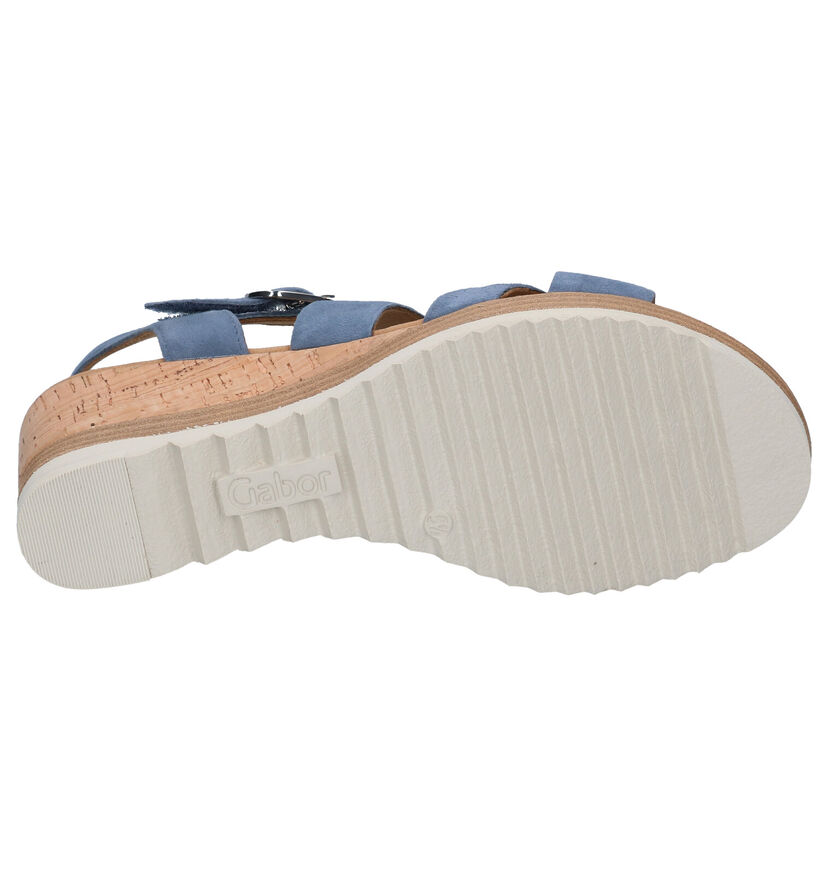 Gabor Sandales en Bleu en nubuck (271736)