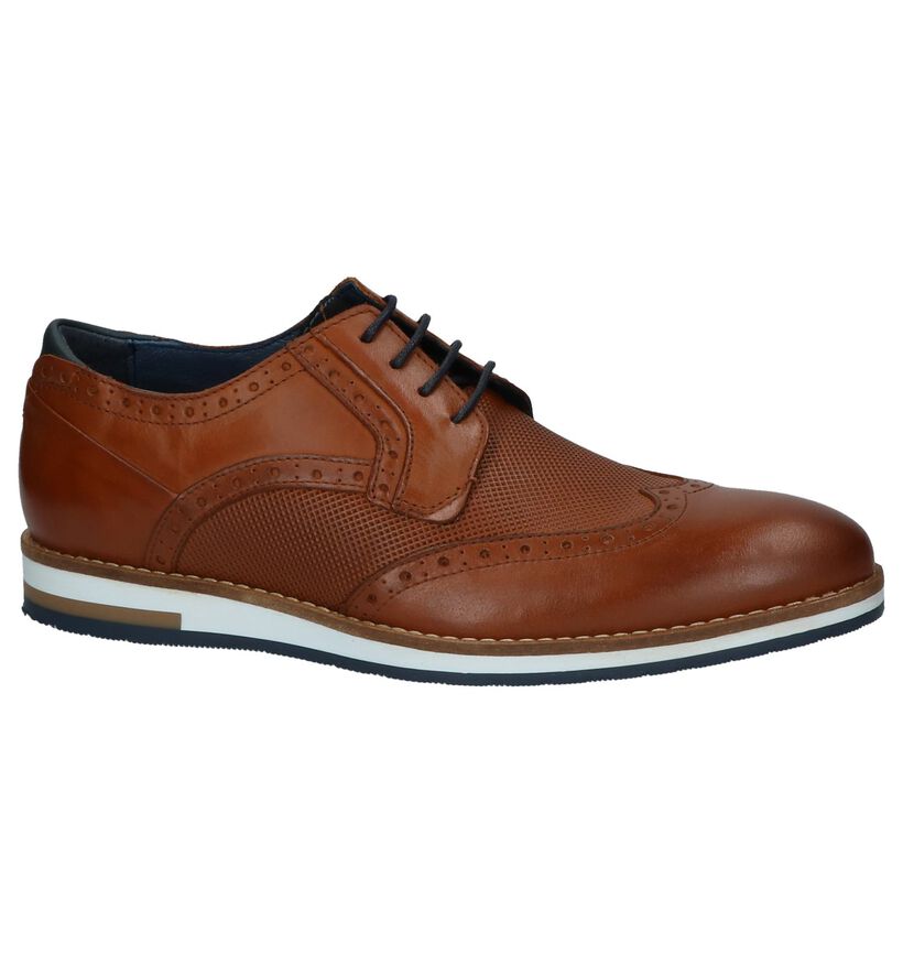 Cognac Casual Veterschoenen Coxx Borba Bruf in leer (217245)