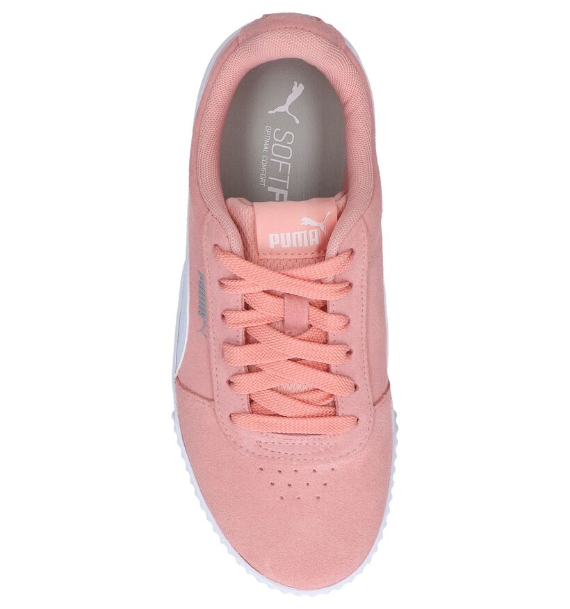 Roze Sneakers Puma Carina in daim (253079)