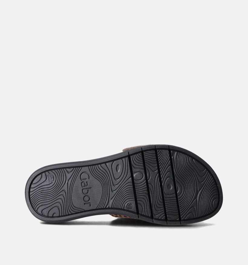 Gabor Zwarte Slippers Leopard voor dames (355122)