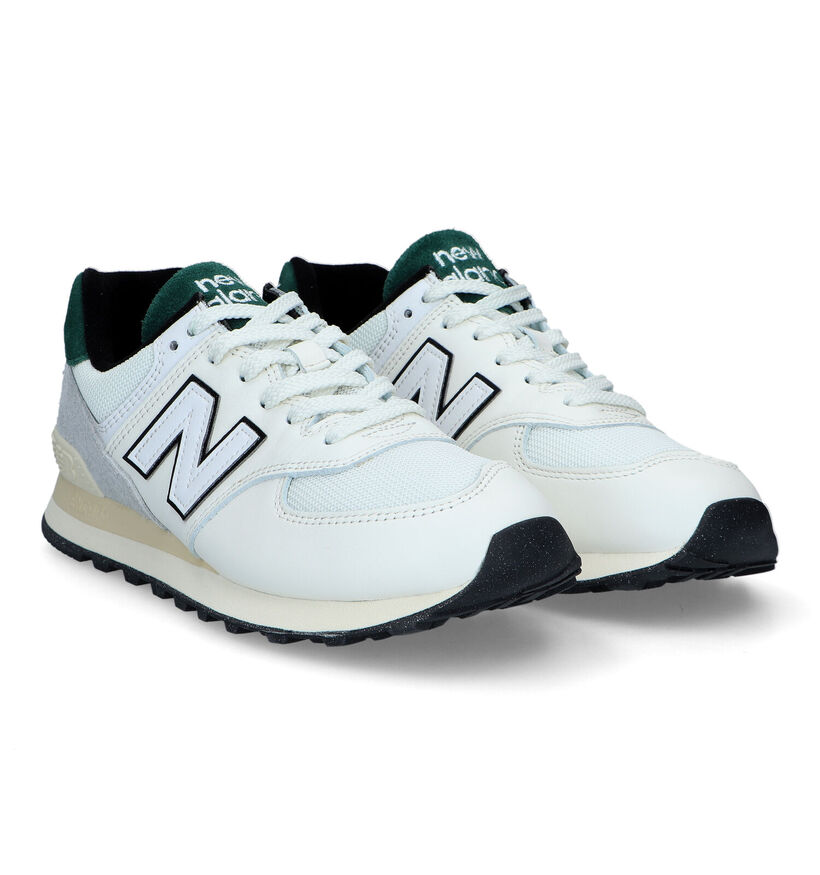 New Balance 574 Baskets en Blanc pour hommes (319188) - pour semelles orthopédiques