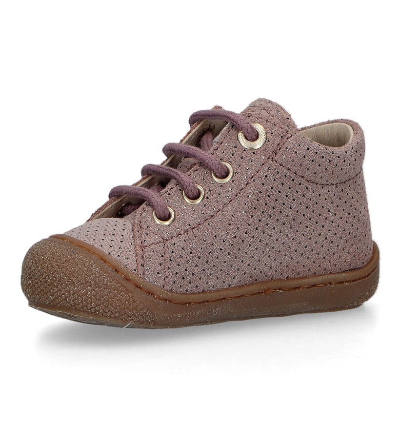 Naturino Cocoon Suede Roze Babyschoentjes voor meisjes (331545) - geschikt voor steunzolen