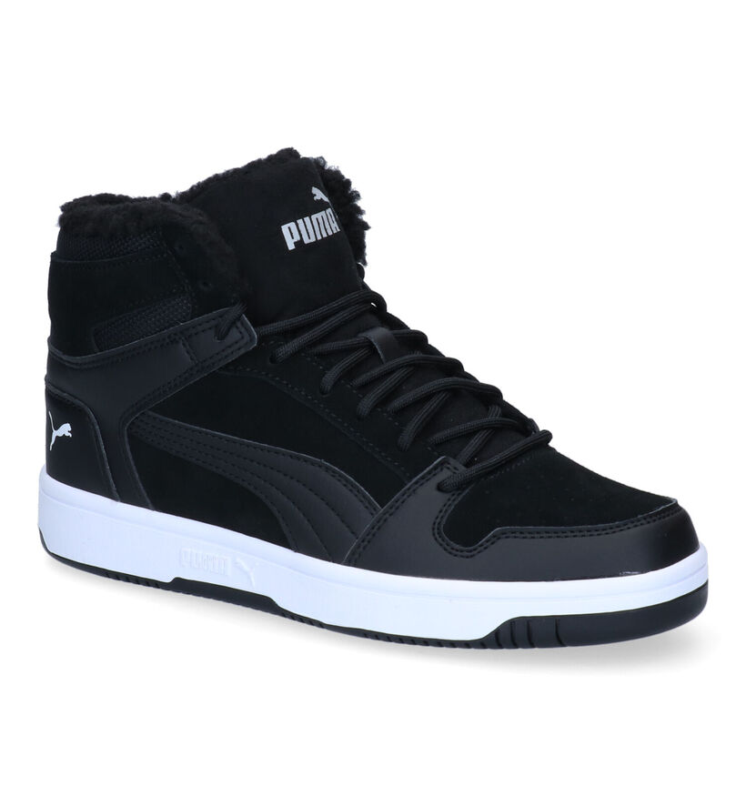 Puma Rebound Baskets en Noir pour garçons (311412)