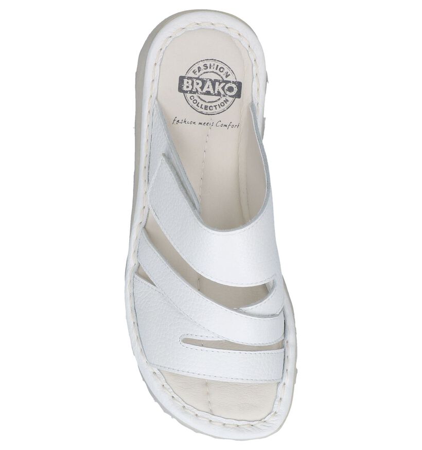 Brako Anatomics Nu-pieds à talons en Blanc en cuir (249020)