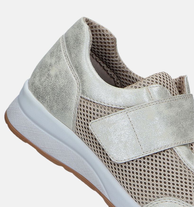 Flex'is Gouden Velcroschoenen voor dames (342053) - geschikt voor steunzolen