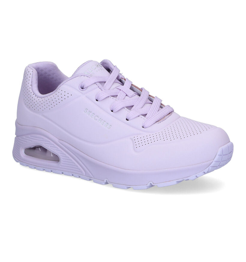 Skechers Uno Frosty Kicks Baskets en Mauve pour femmes (334206) - pour semelles orthopédiques