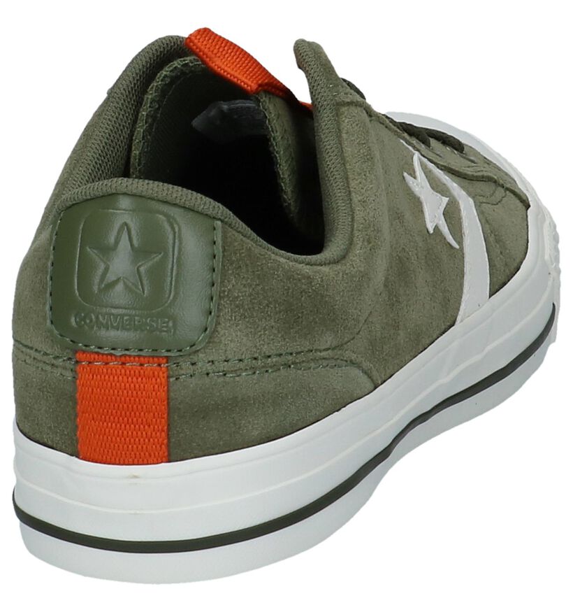 Converse Baskets basses en Vert kaki en daim (233489)